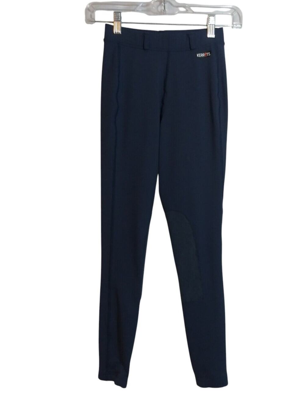 Kerrits Navy Girls Riding Tights with Knee Patch Equestrian Size L